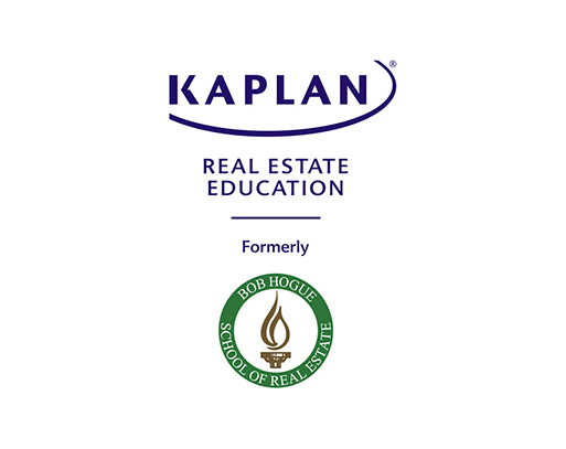 Logo for Kaplan Real Estate Education, formerly Bob Hogue School of Real Estate.