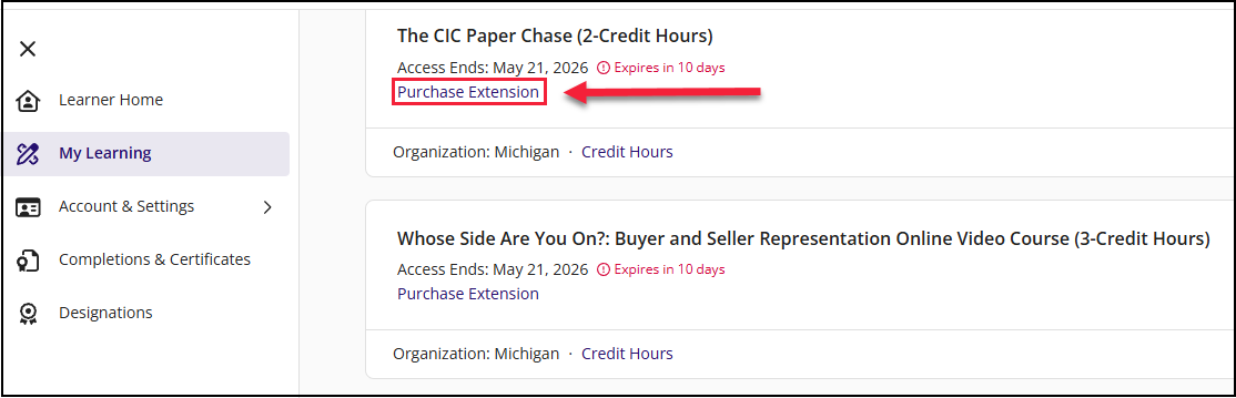 LMS_Purchase an Extension