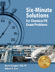 Six-Minute Solutions for Chemical PE Exam Problems Book Cover