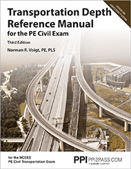 PE Civil Transportation Depth Reference Manual Book Cover