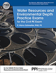 PE Civil Water Resources Depth Practice Exams Book Cover
