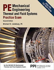 PE Mechanical Engineering Thermal and Fluid Systems Practice Exam Book Cover