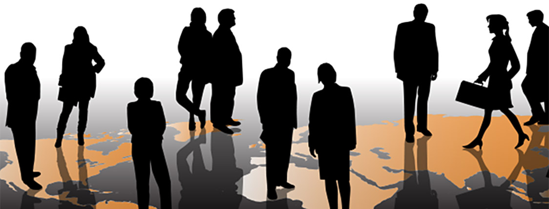 People on a world map, symbolizing 5 benefits of joining a CFA society