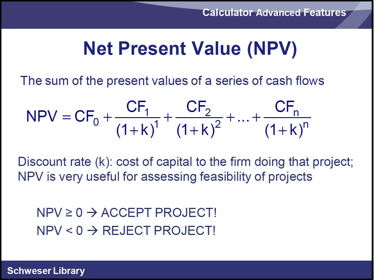 net present value calculator