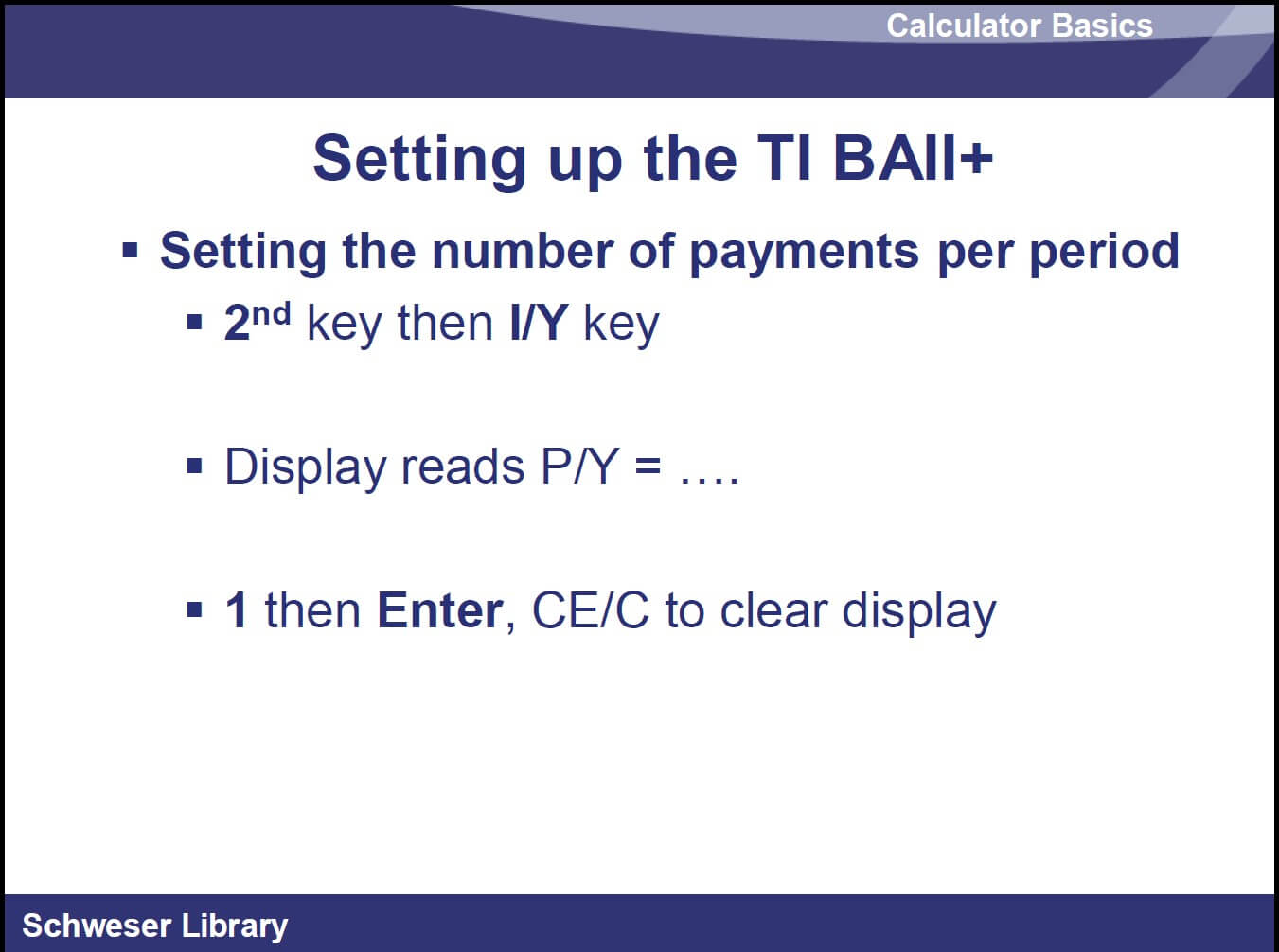 Setting the number of payments per period on the TI BAII+