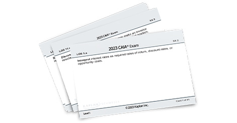 Schweser CAIA 2023 Level I Flashcards