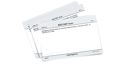 Kaplan Schweser's Flashcards for Level 2 of the CAIA exam