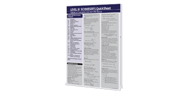 Kaplan Schweser's QuickSheet for Level 3 of the CFA exam