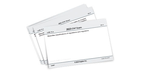 Kaplan's Schweser's Flashcards for Level I of the 2022 CFA Exam