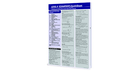Kaplan Schweser's QuickSheet for Level 2 of the CFA exam