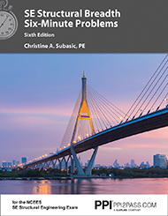 SE Structural Breadth Six Minute Problems Sixth Edition Book Cover