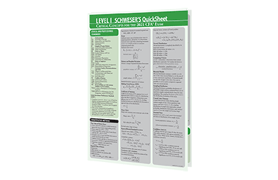 Schweser's Quicksheet