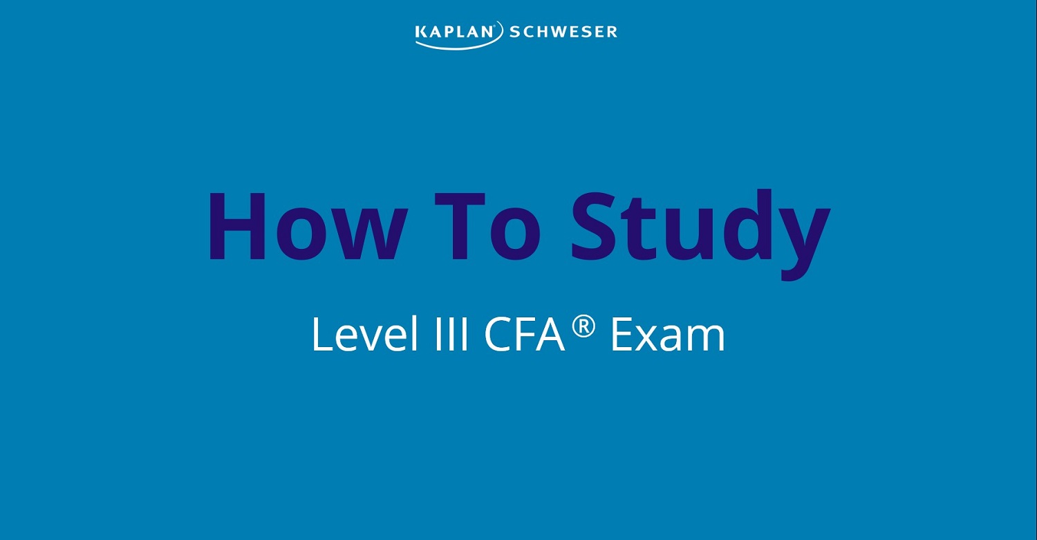 How to study for CFA level 3 exam